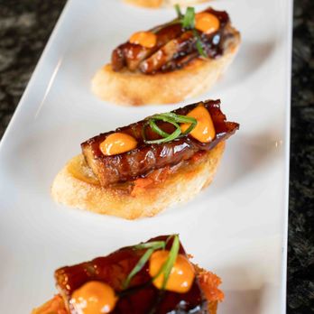 Driftless Glen Restaurant - Miso Pork Belly Crostini - New American Near Me - Baraboo, Wisconsin