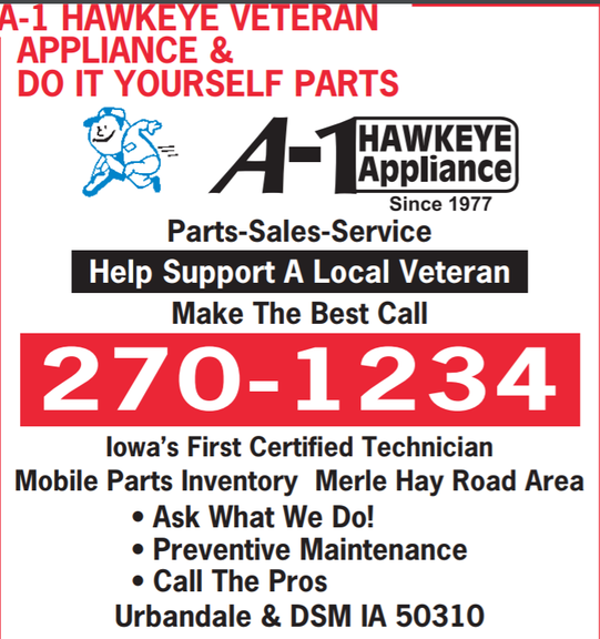 A-1 Hawkeye Veteran Appliance - veterans service organization in Urbandale, IA