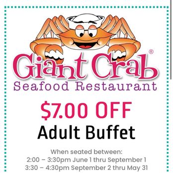 Giant Crab Seafood Restaurant - The coupon on my phone to - Seafood Near Me - Myrtle Beach, South Carolina Giant Crab Seafood Restaurant - The coupon on my phone to - Seafood Near Me - Myrtle Beach, South Carolina