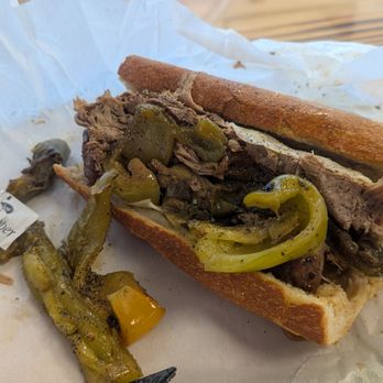 Luke’s Italian Beef - Luke's Italian Beef Combo. Italian beef and a big hunk of sausage with mild peppers and cheese. - Italian Near Me - Tucson, Arizona