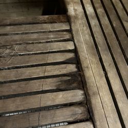 Gleason Family YMCA - Rotten wood on sauna bench