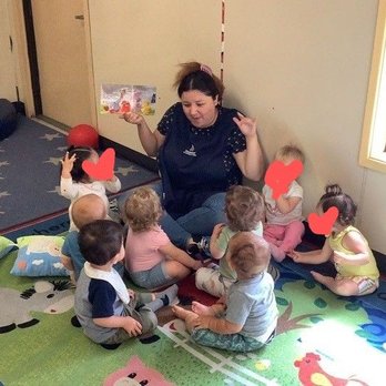 Santee KinderCare - Storytime with Ms. Marylou in the 'Mobiles' classroom - Child Care & Day Care Near Me - Santee, California