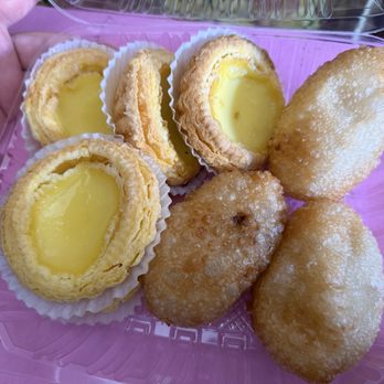 Chinese Bakery and Deli - Egg tarts and fried dough with teaspoon of meat inside - Bakeries Near Me - San Leandro, California Chinese Bakery and Deli - Egg tarts and fried dough with teaspoon of meat inside - Bakeries Near Me - San Leandro, California