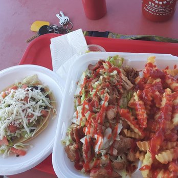 Peppi's Drive In - The Chinese taco and chicken teriyaki plate w fries, alot of fat in the taco. I wonder if that's what chris - Burgers Near Me - Fontana, California