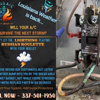 Hill's A/C - Storm season's here, keep your cool with surge protection from Hill's A/C. - Heating & Air Conditioning/HVAC Near Me - Kinder, Louisiana Hill's A/C - Storm season's here, keep your cool with surge protection from Hill's A/C. - Heating & Air Conditioning/HVAC Near Me - Kinder, Louisiana
