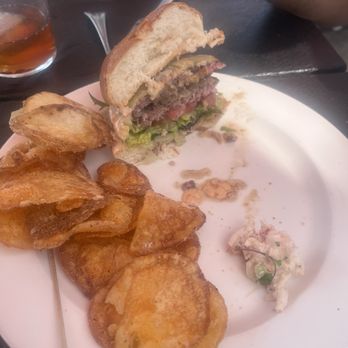Lady Bird - Smashburger with house made chips. - Salad Near Me - Saugatuck, Michigan