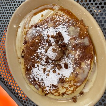 Snooze, an A.M. Eatery - Cinnamon roll pancake - Breakfast & Brunch Near Me - Tempe, Arizona Snooze, an A.M. Eatery - Cinnamon roll pancake - Breakfast & Brunch Near Me - Tempe, Arizona