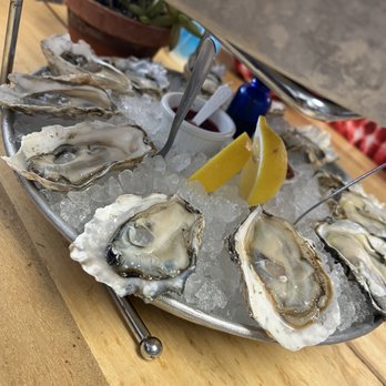 Clausen Oysters - Raw oysters on seafood tower - Seafood Near Me - North Bend, Oregon