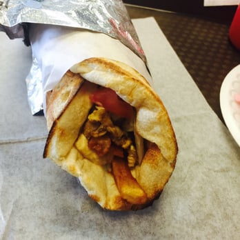 Pita Pockets - The lemon chicken Laffa with french fries... Amazingly delicious...... - Middle Eastern Near Me - Northridge, California