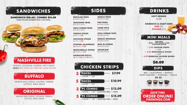 Menu photo 2 Fire Wings Fair Oaks, CA Menu photo 2 Fire Wings Fair Oaks, CA