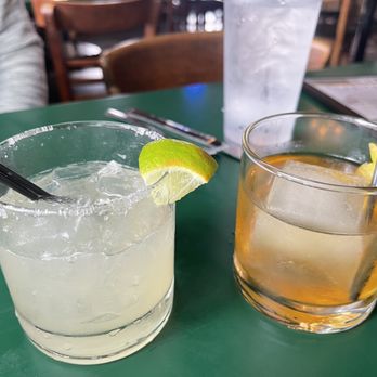 Eel River Brewing - Eel River Brewery, Fortuna, CA - August 28, 2023 -margarita on left, sazerac on right - Pubs Near Me - Fortuna, California