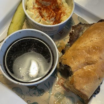 McAlister's Deli - 6" French Dip on a crispy toasted baguette with au jus, potato salad, and a pickle. SOOO GOOD! - Delis Near Me - Ocean Springs, Mississippi McAlister's Deli - 6" French Dip on a crispy toasted baguette with au jus, potato salad, and a pickle. SOOO GOOD! - Delis Near Me - Ocean Springs, Mississippi
