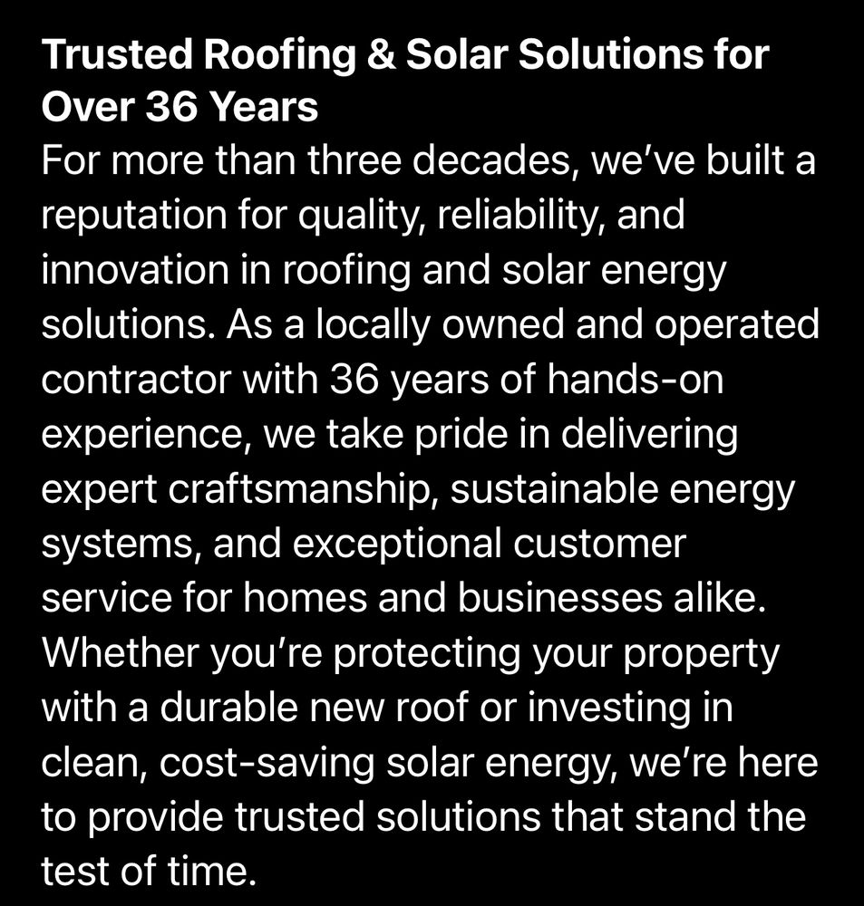 Slide of T & G Roofing and Solar Company