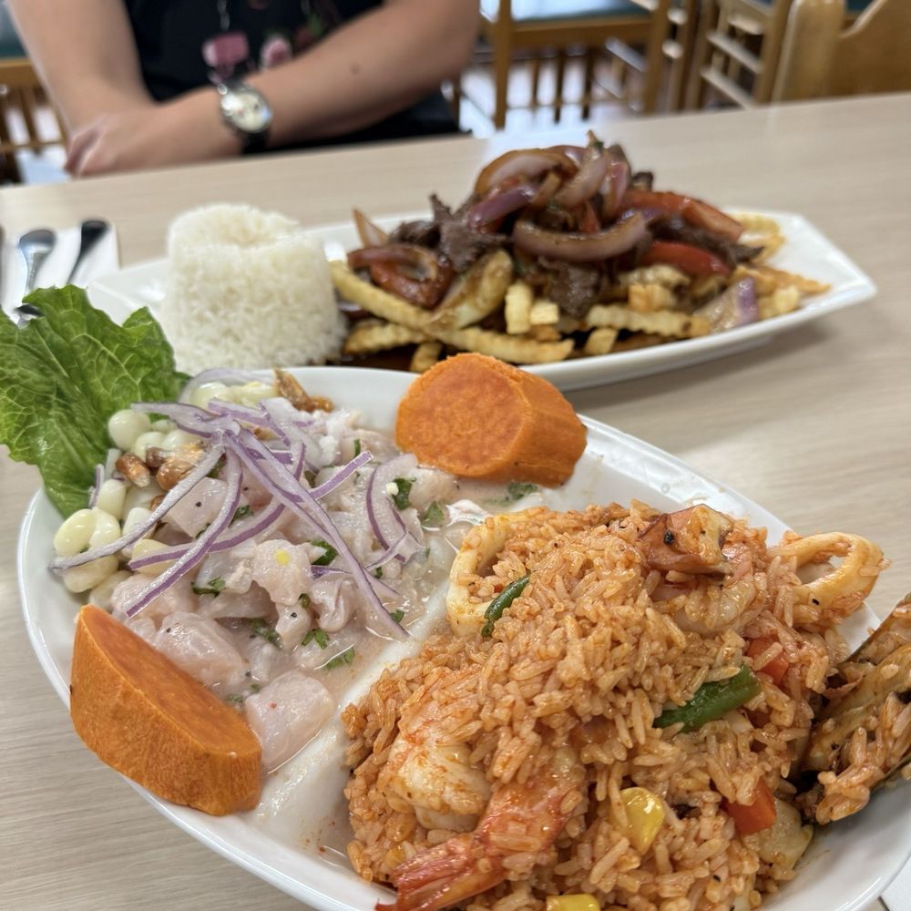 Rinconcito Peruano Restaurant - DUO #1: CEVICHE + ARROZ CON MARISCOS $34 LOMO SALTADO / Peruvian Stirfry Loin $23 - Seafood Near Me - Lynnwood, Washington Rinconcito Peruano Restaurant - DUO #1: CEVICHE + ARROZ CON MARISCOS $34 LOMO SALTADO / Peruvian Stirfry Loin $23 - Seafood Near Me - Lynnwood, Washington