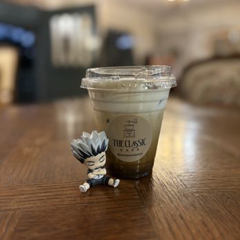 The Classic Cafe - Hojicha Einspanner - Coffee & Tea Near Me - Fullerton, California