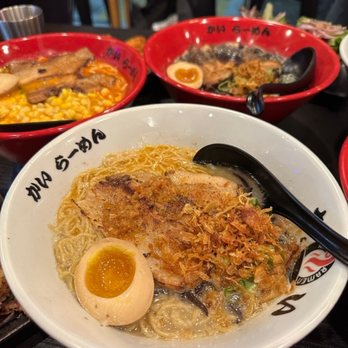 Kai Ramen - Arcadia - Kai White (award-winning) - Salt base, skinny noodles, garlic butter, pork belly, flavored egg, scallions, crispy onion, and kikurage - Ramen Near Me - Arcadia, California