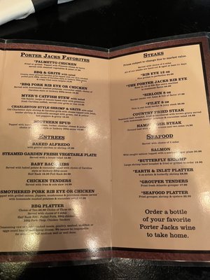 Menu photo 2 Porter Jacks Grill Manning, SC Menu photo 2 Porter Jacks Grill Manning, SC