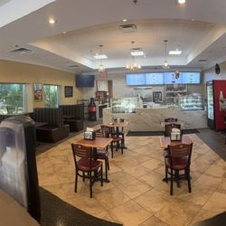 A pano of the interior of Bobby's Bagel Cafe