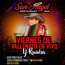 San Angel Restaurant Bar - Vallenatos every Friday