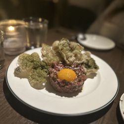 Bar Terroir - STEAK TARTARE grass-fed flank steak, beef chips
