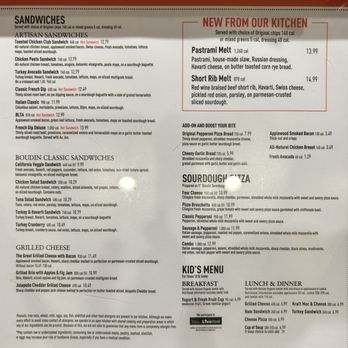 Boudin SF - Menu part 1 - Bakeries Near Me - Irvine, California Boudin SF - Menu part 1 - Bakeries Near Me - Irvine, California