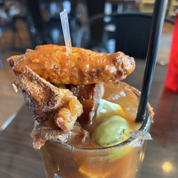 Liberty Tavern - My son took me to lunch for my Birthday - Loaded Bloody Mary - Comfort Food Near Me - Liberty Hill, Texas Liberty Tavern - My son took me to lunch for my Birthday - Loaded Bloody Mary - Comfort Food Near Me - Liberty Hill, Texas