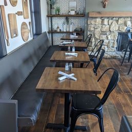 One of three cool upstairs eating nooks