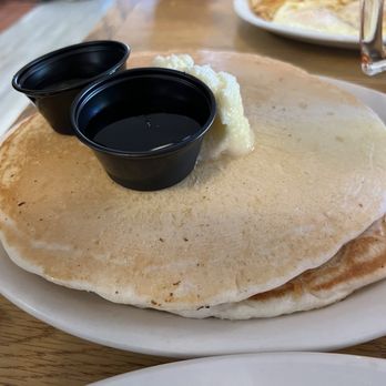 Lumberjack Cafe - Sourdough pancakes. Very large with an unusual flavor. - Breakfast & Brunch Near Me - Big Bear City, California