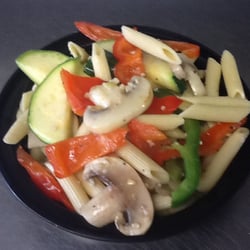 Honeyspot Deli - One of our hot specials we do from time to time pasta with fresh vegetables in a garlic and oil sauce.