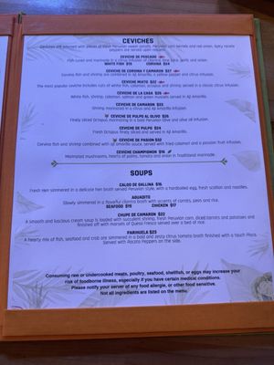 Menu photo 2 Peruvian Ceviches + Bar Palmetto Bay , FL Menu photo 2 Peruvian Ceviches + Bar Palmetto Bay , FL