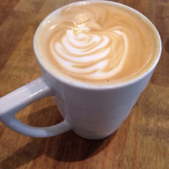 Hopscotch Coffee - Latte with lavender syrup from Bea's Soda - Coffee Roasteries Near Me - Bloomington, Indiana