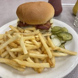 Ben's Diner - Double cheeseburger with Swiss and bacon
