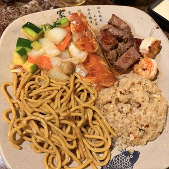 Sakura - Hibachi Combo - Steak and Salmon - Sushi Bars Near Me - Mililani, Hawaii