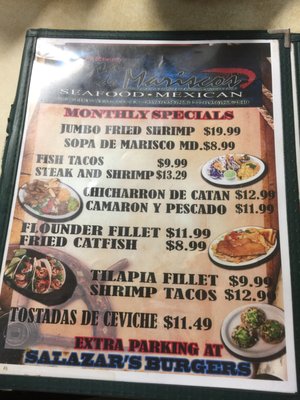 Menu photo 5 Casa De Marisco Weslaco, TX