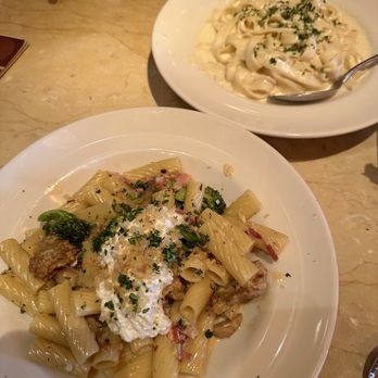 The Cheesecake Factory - Italian Sausage and Fresh Mushroom Rigatoni* and Fettuccini Alfredo - Desserts Near Me - North York, Ontario