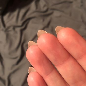 Glamour Nails - All the bits he said would wash off but was to lazy to file off. - Nail Salons Near Me - Crestview Hills, Kentucky