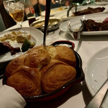Steak 48 - Free bread. So good! Flaky outside and soft and buttery inside - Steakhouses Near Me - Beverly Hills, California