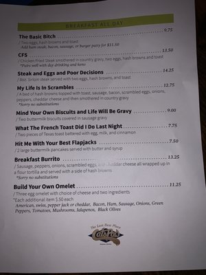 Menu photo 6 Cat's Paw Bozeman, MT