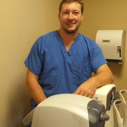 Dillon Boynton Optometrist - Dr. Boynton hard at work