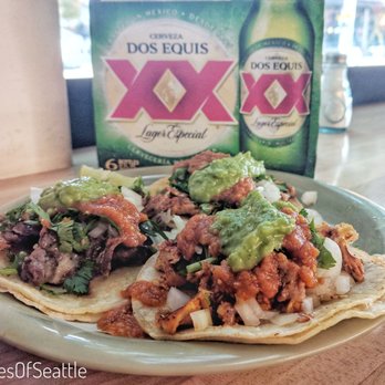 Tacos Chukis - Side view of the chicken, pork and beef tacos - Tacos Near Me - Seattle, Washington Tacos Chukis - Side view of the chicken, pork and beef tacos - Tacos Near Me - Seattle, Washington