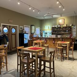 Snow Farm Vineyard & Distillery - Part of the pleasant interior, with views to Lake Champlain