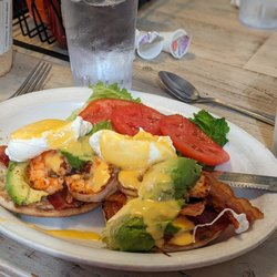 Original Word of Mouth - Daily Special: Blackened Shrimp with Bacon Benedict