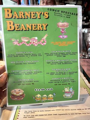 Menu photo 2 Barney's Beanery West Hollywood, CA Menu photo 2 Barney's Beanery West Hollywood, CA
