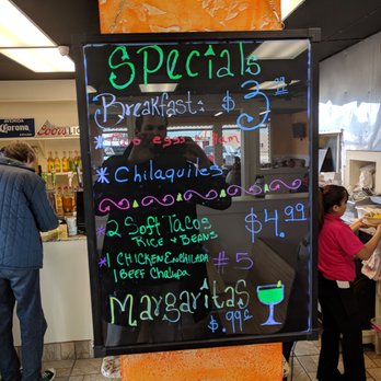 Mexico Express - A shot of the Specials menu. It's easy to miss it if you don't know it's there; it's right by the front door. - Mexican Near Me - Lufkin, Texas