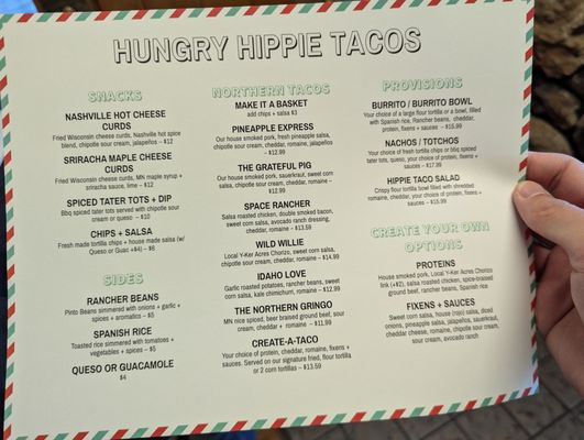 Menu photo 1 Hungry Hippie Tacos Grand Marais, MN Menu photo 1 Hungry Hippie Tacos Grand Marais, MN