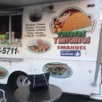 Tacos Y Antojitos Emanuel - Side of truck - Food Trucks Near Me - West Palm Beach, Florida Tacos Y Antojitos Emanuel - Side of truck - Food Trucks Near Me - West Palm Beach, Florida