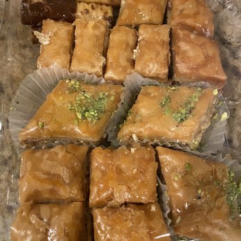 Al-Sham Sweets - Assortment of different baklavas - Desserts Near Me - Astoria, New York Al-Sham Sweets - Assortment of different baklavas - Desserts Near Me - Astoria, New York