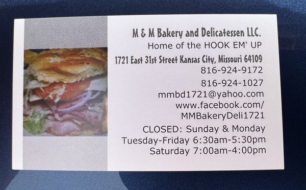 M & M Bakery & Delicatessen LLC. by null