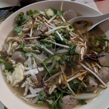Maui Pho - Beef Ball Pho with all the toppings - Asian Fusion Near Me - Bakersfield, California Maui Pho - Beef Ball Pho with all the toppings - Asian Fusion Near Me - Bakersfield, California