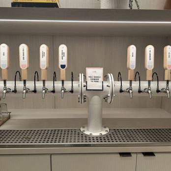 Capital One Lounge - 3/17/2025 Some of drinks available.  The diet soda has a nice foam. - Airport Lounges Near Me - Dulles, Virginia